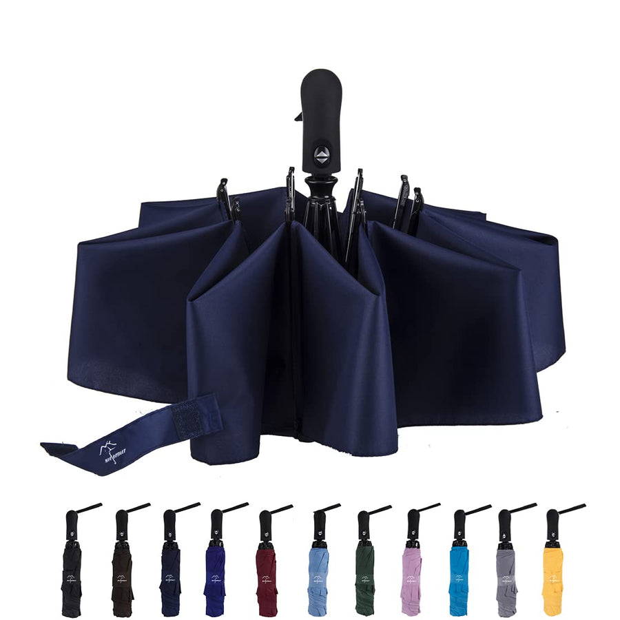 Travel Inverted Automatic Umbrella – Reverse Windproof Golf Compact Lightweight Car Umbrellas for Men & Women