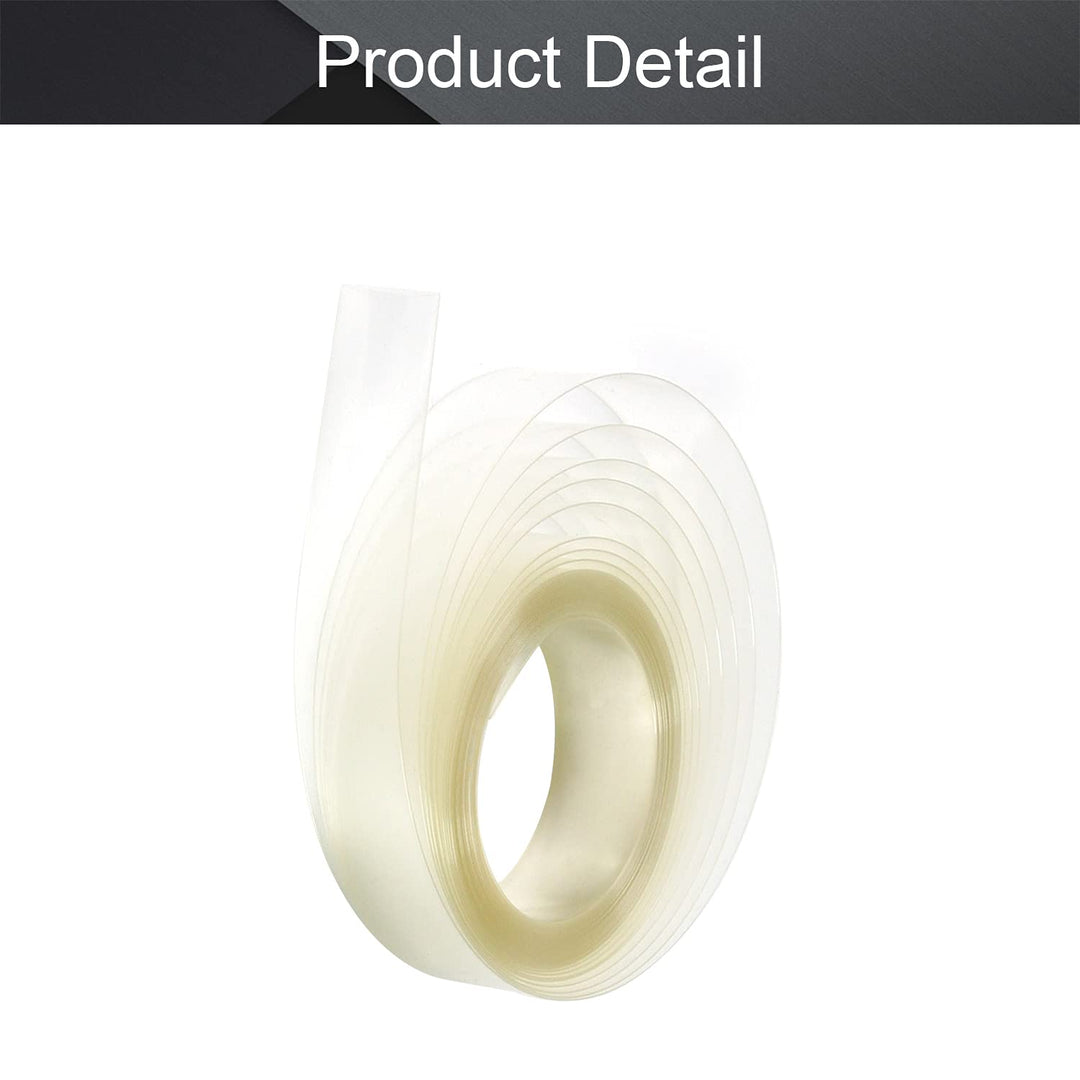 AAA Battery Wrap Flattening Width: 15mm,Length: 4m,Flat PVC Heat Shrink Tubing Tube Clear