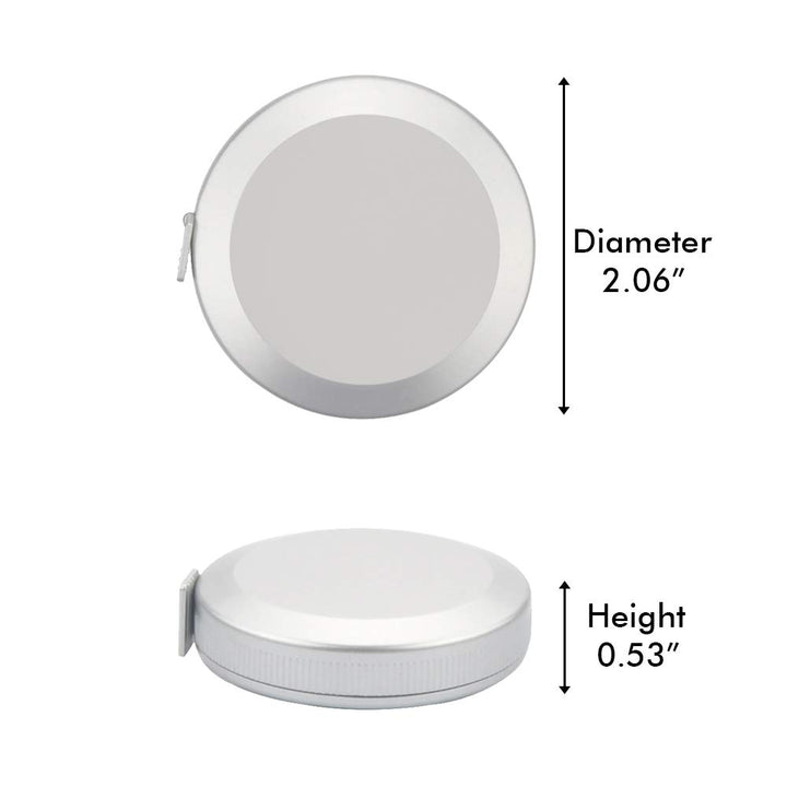 2PCS Measuring Tape for Body,Soft Tape Measure for Body Sewing Fabric Tailor Cloth Craft Measurement Tape,60 Inch/1.5M Silver Retractable Dual Sided Measure Tape Set