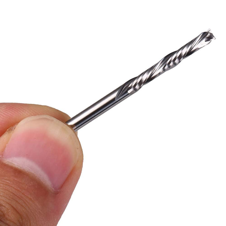 Carbide End Mills Up &amp; Down Cut 1/8 Inch Shank,CNC Spiral Router Bits(3.175x22mm) Compression Bit 2 Flutes Milling Cutter for Engraving Milling 3D sculpturing Roughing Composite Multilayer Pack Of 5