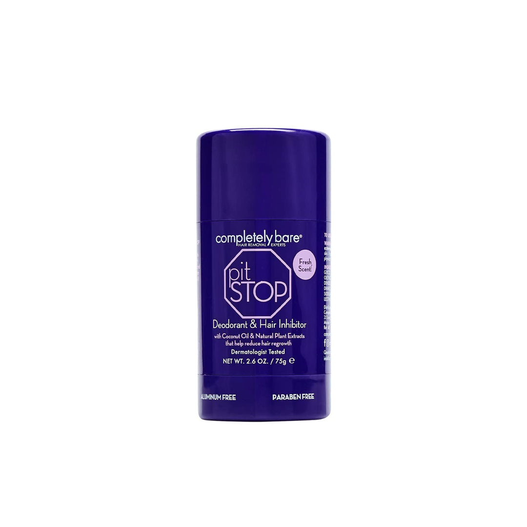 pit STOP Hair Inhibiting Deodorant with Coconut Oil &amp; Natural Plant Extracts that help reduce hair growth, 2.6 oz