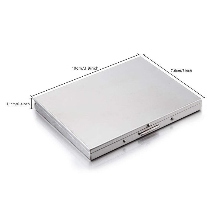 Extra Slim Stainless Steel Cigarette Case Holds 9 Cigar
