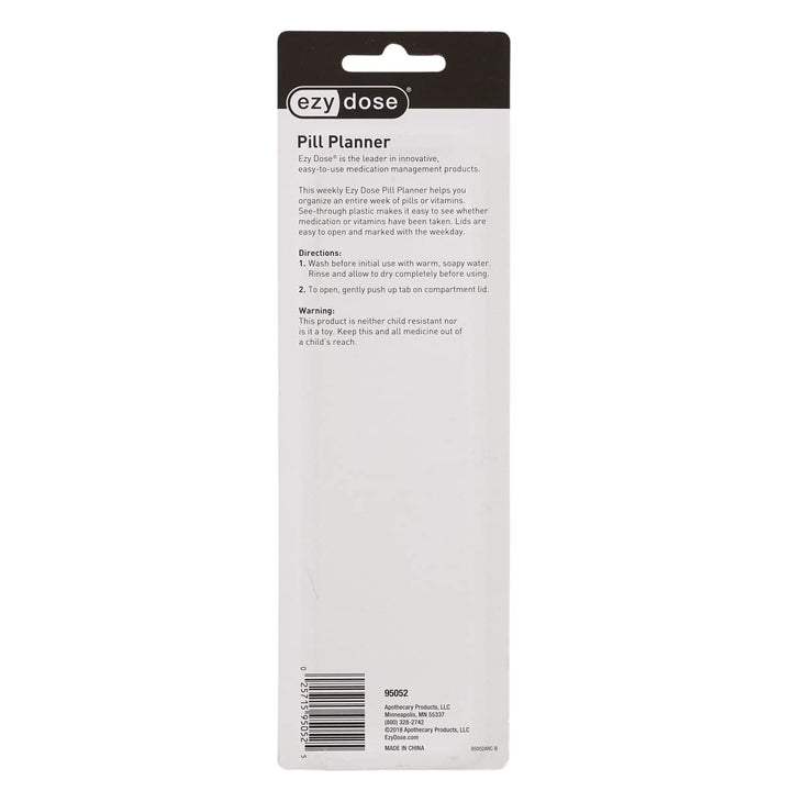 Apothecary Products 7-Day Classic Pill Reminder X-Large 0.099 Pound