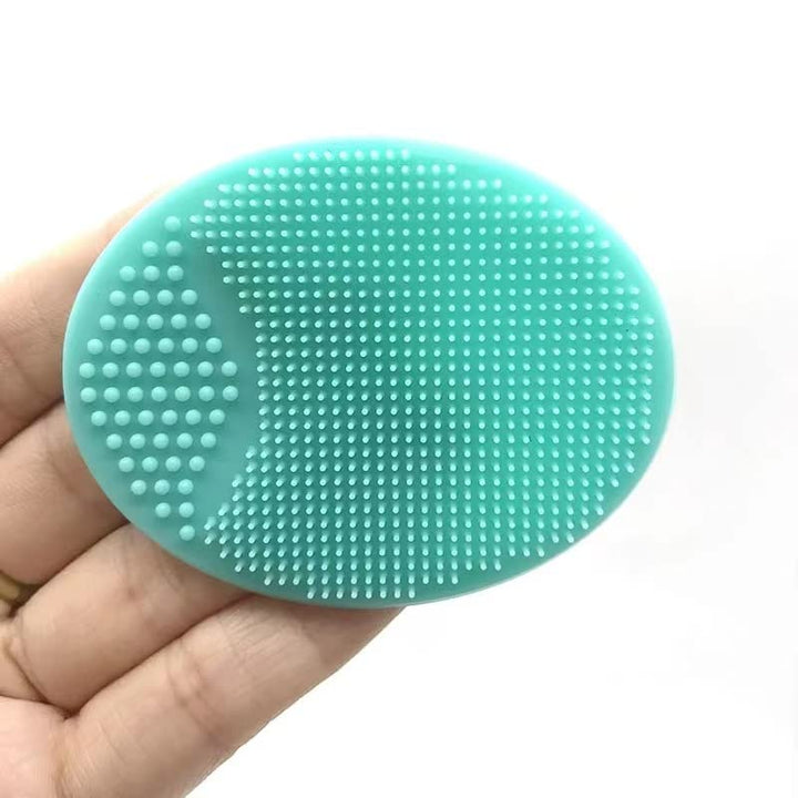 Baby Bath Brush, Baby Cradle Cap Brush, Silicone Massage Brush, Silicone Scrubbers Exfoliator Brush | The Baby Skin Scrubbers Baby Essential for Dry Skin, Cradle Cap and Eczema (Large-Pink & Rose Red)