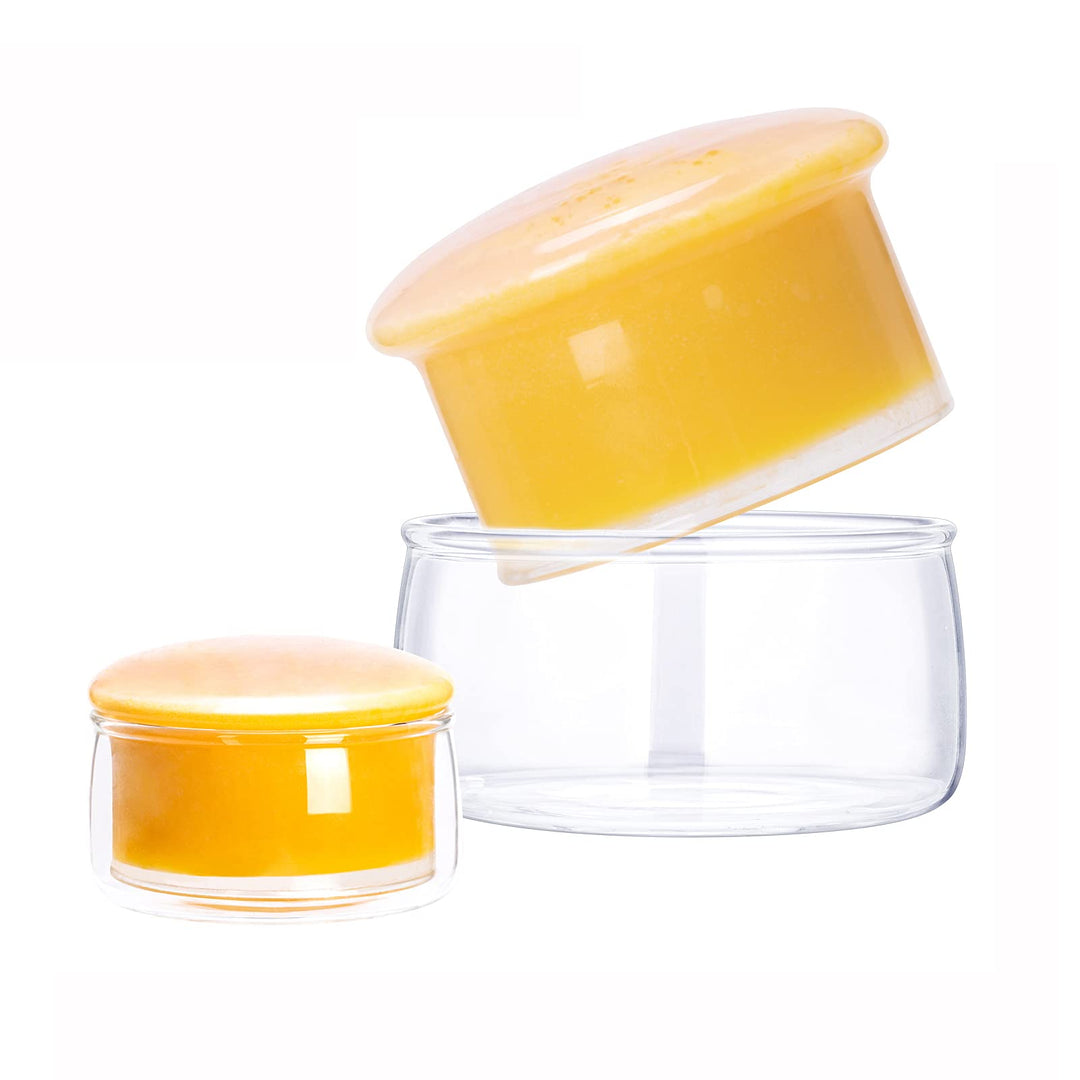 Glass Butter Keeper Crock -- French Butter Dish No More Hard Butter Perfect Spreadable Consistency, Transparent 1