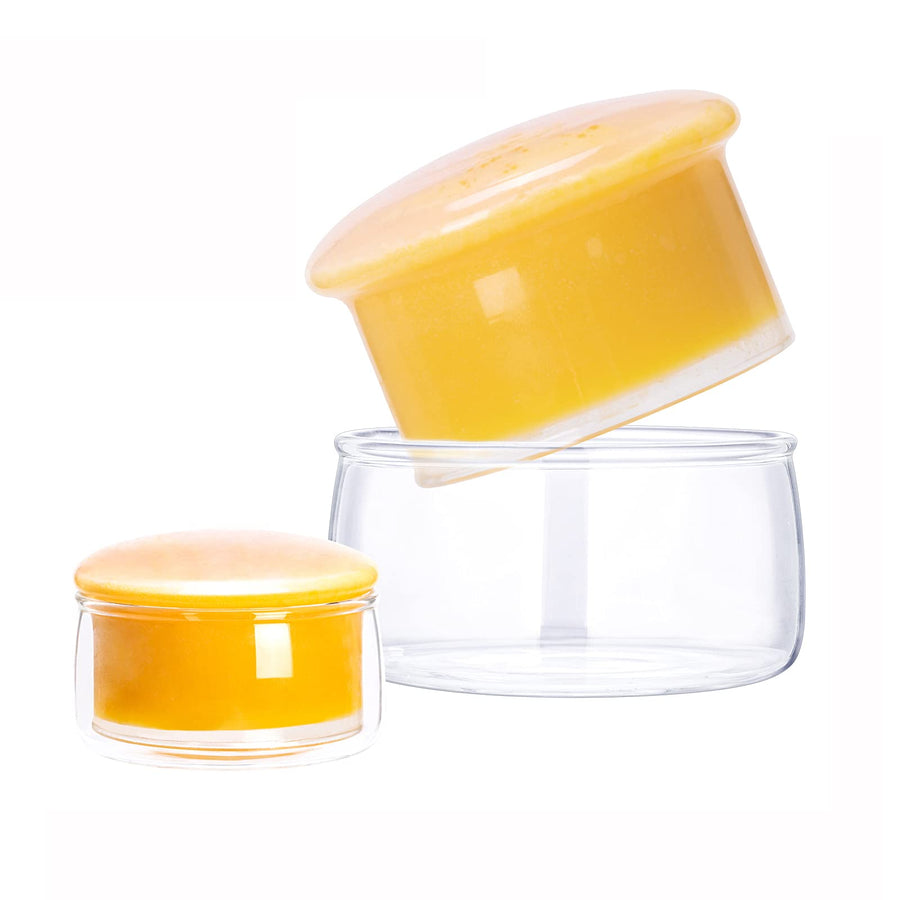 Glass Butter Keeper Crock -- French Butter Dish No More Hard Butter Perfect Spreadable Consistency, Transparent 1