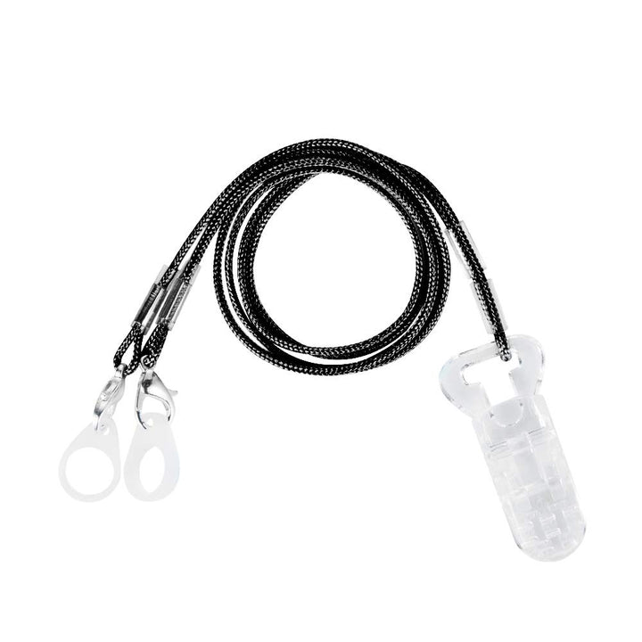 Hearing Aid Clip - Anti-Lost Lanyard Protector BTE Clip Holder for Adults Seniors (Black)
