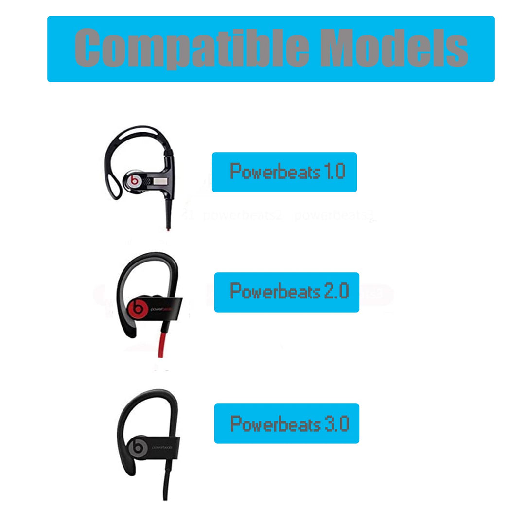8pcs Replacement Eartips Earbuds Eargels for Beats by dr dre Powerbeats 2, Powerbeats 3, Powerbeats Wireless Stereo Earphones (Black)