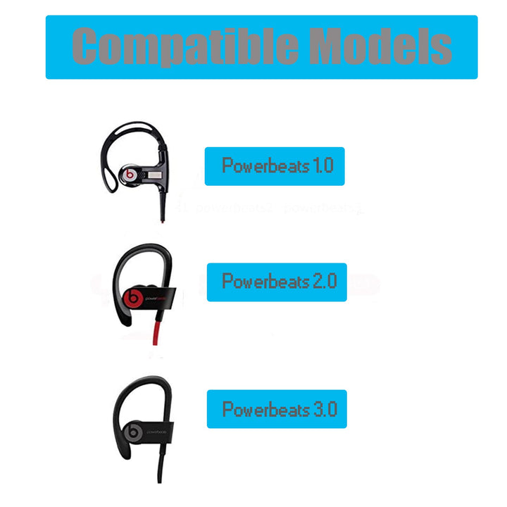 8pcs Replacement Eartips Earbuds Eargels for Beats by dr dre Powerbeats 2, Powerbeats 3, Powerbeats Wireless Stereo Earphones (Black)