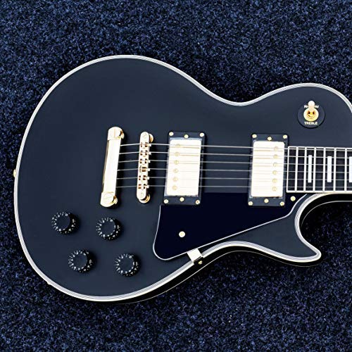 Electric Guitar Pickguard Scratch Plate 3 Ply Compatible with Les Paul LP Style Electric Guitar Black.