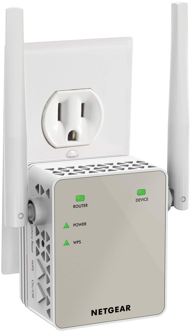Wi-Fi Range Extender EX6120 - Coverage Up to 1500 Sq Ft and 25 Devices with AC1200 Dual Band Wireless Signal Booster &amp; Repeater (Up to 1200Mbps Speed), and Compact Wall Plug Design, White