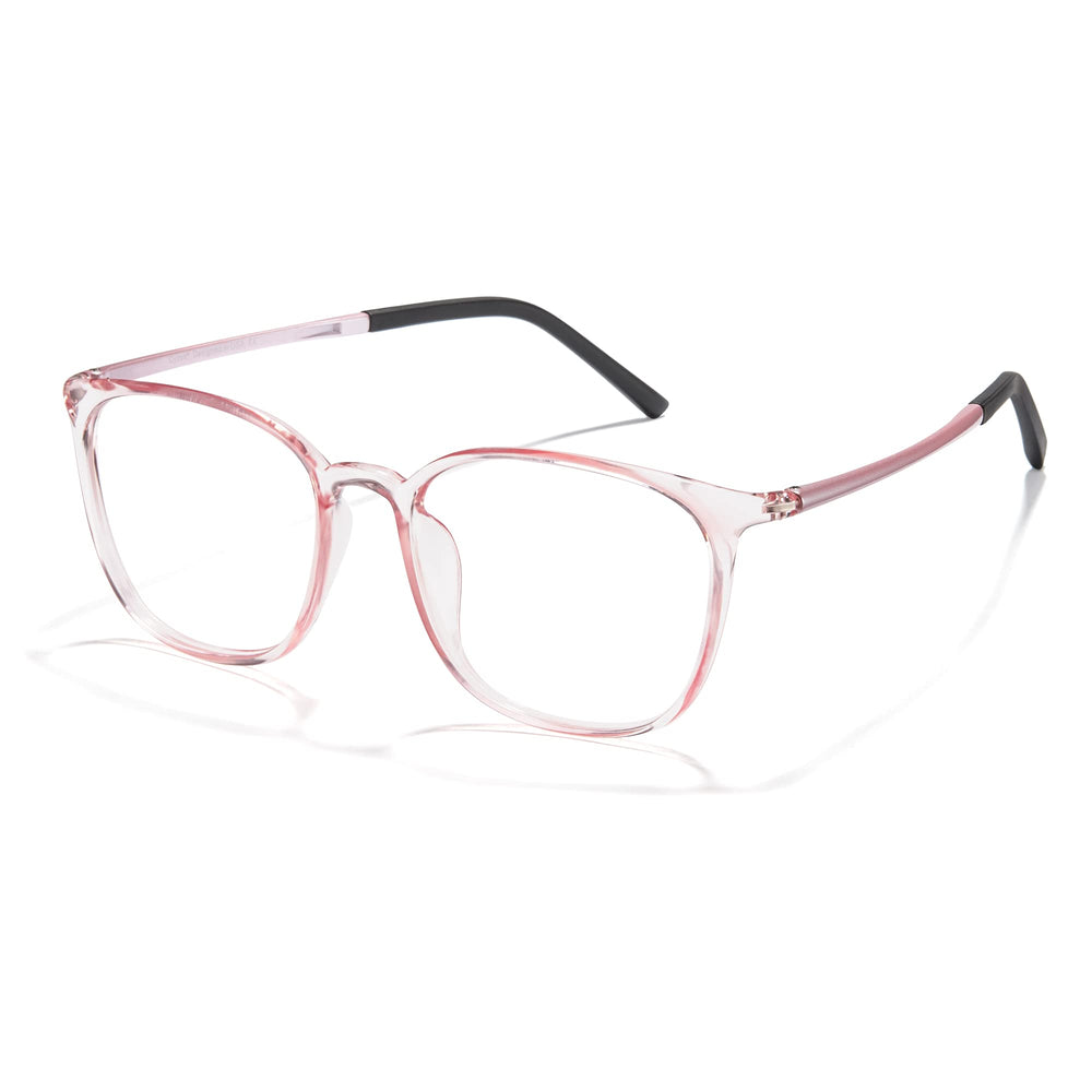 Cyxus TR90 Square Men Eyeglasses Frame Clear Lens Blue 