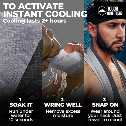 Cooling Towels (38.5x12) - Cooling Towels for Neck &amp; Face, Cooling Neck Wraps - Ice Towel &amp; Sweat Rag for Camping, Gym, Yoga &amp; Sports