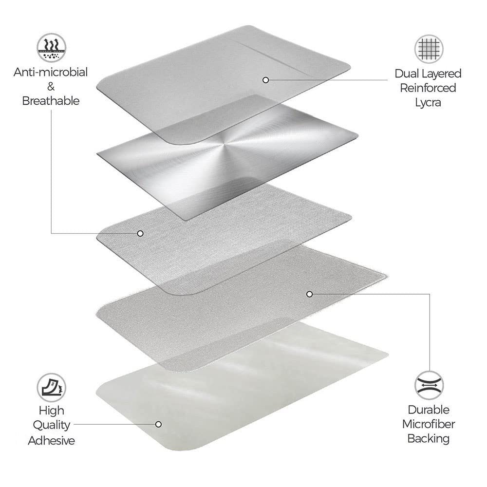3Pack Cell Phone Card Holder[Double Secure With Pocket for ID/Credit Cards] for Back of Phone,Stick On Card Wallet Sticker Stretchy Lycra Fabric for iPhone,Android and Smartphones-Purple,Silver,Black