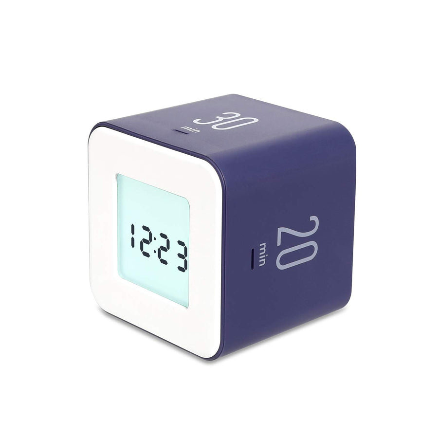 Multi Cube Timer/Rotating Flip Timer (Violet), Simple Operation, Digital Clock & Timer, ADHD Timer Block Timer Time Management Timer Classroom Cube 5,10,20,30 min Timer Setting
