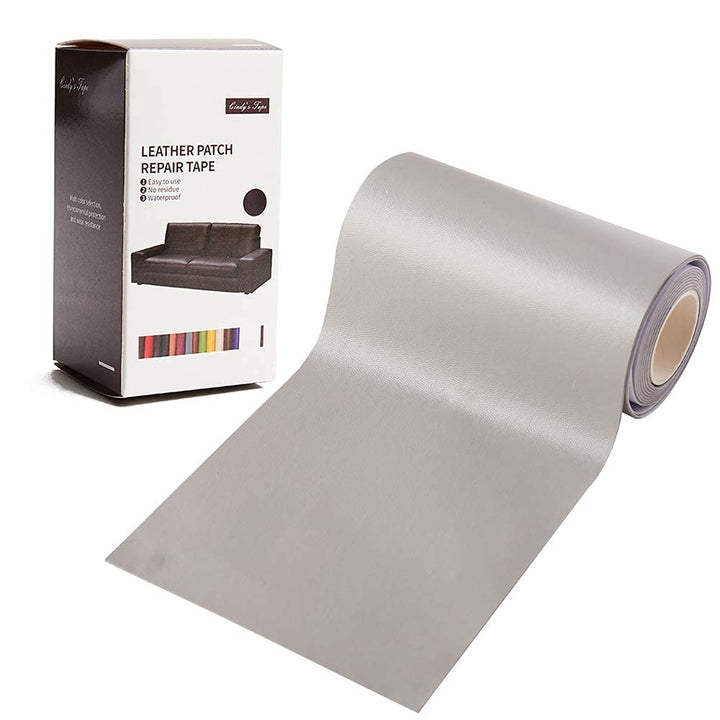 Leather Repair Patch Tape Light Gray 3 x 60 inch Self Adhesive Leather Repair Tape for Furniture, Car Seats, Couch, Sofa, Office Chair, Vinyl Repair Kit