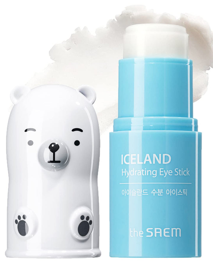 The SAEM Iceland Hydrating Eye Stick 0.24oz - Cooling Eye Balm for Dark Circles and Puffiness – Under Eye Treatment - Reduce Wrinkles and Moisturizing - Minimize Dark &amp; Puffy Eyes - Aqua Scent