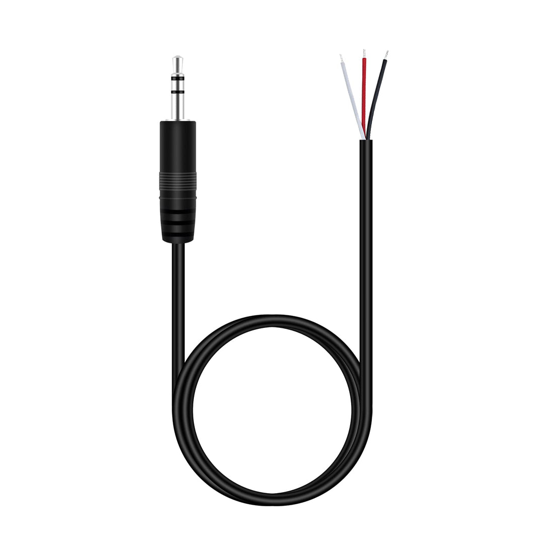 3 ft Replacement 3.5mm 1/8 Male Plug to Bare Wire Open End Pigtail TRS Stereo 3.5mm Jack Connector Adapter Audio Cable for Headphone Headset Earphone Cable Repair