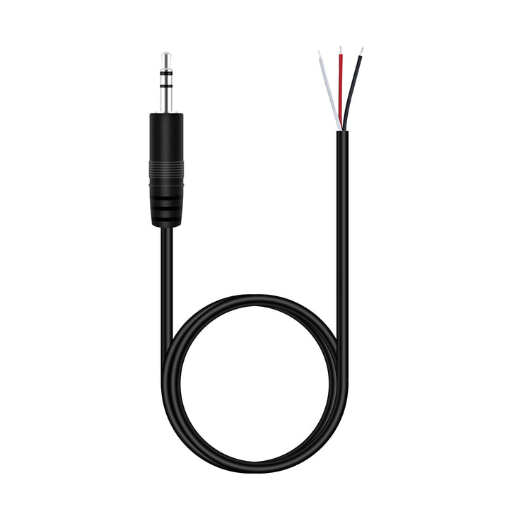 3 ft Replacement 3.5mm 1/8 Male Plug to Bare Wire Open End Pigtail TRS Stereo 3.5mm Jack Connector Adapter Audio Cable for Headphone Headset Earphone Cable Repair
