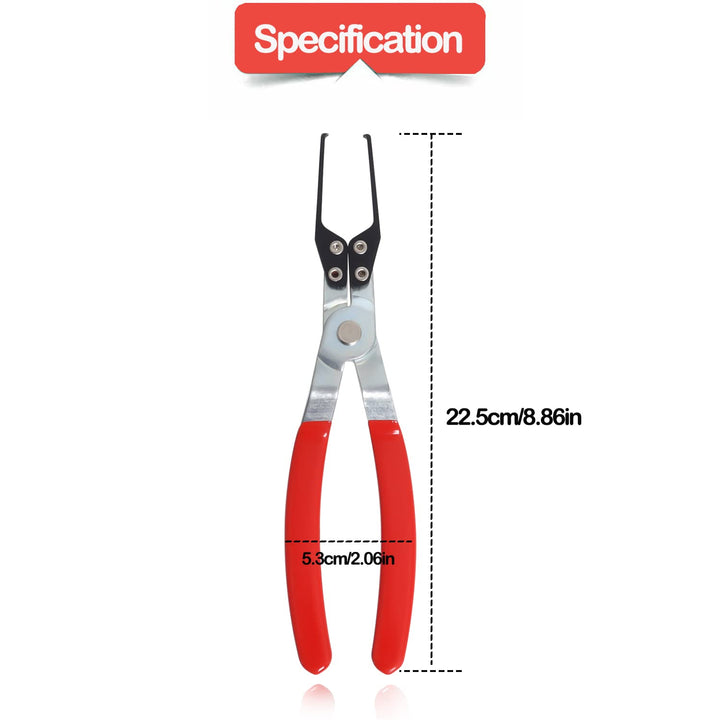 Relay Puller Pliers, Car Fuse Puller Automotive Relay Puller Tool, 11.5Inch Metal Battery Terminal Fuse Clamp Remover Tool - Red
