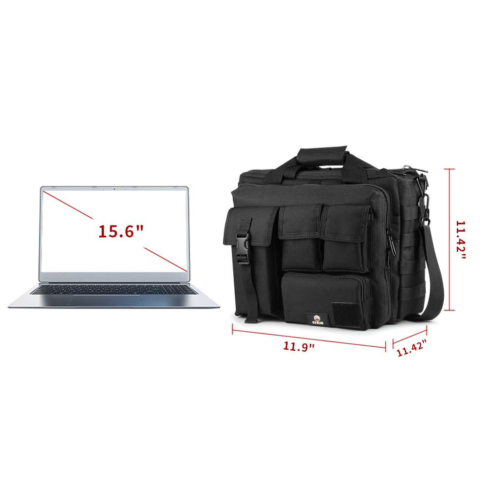 Tactical Briefcase, 15.6 Inch Men's Messenger Bag Military Briefcase for Men