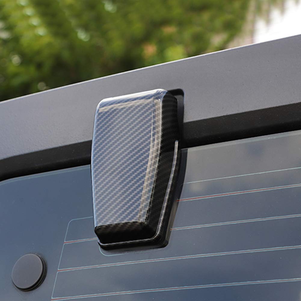 2PCS Tailgate Hinge Cover Rear Upper Glass Door Liftgate Hinge Cover Trim for 2007-2017 Jeep Wrangler JK &amp; Unlimited (Carbon Fiber)