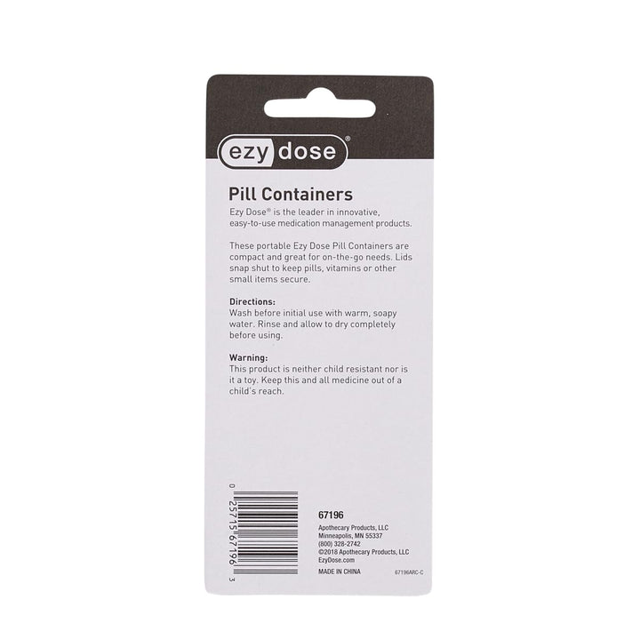 EZY DOSE Yellow and White Pocket Pill Caddy Value 2-Pack: Easy to Use for Accurate Doseages