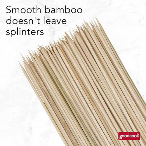Everyday 12-Inch Bamboo Skewers, 100-Count, Wooden Skewers for Grilling, Shish Kabob, BBQ, and Kebabs, Durable Single-Point Ends, Versatile Skewer Sticks for Cooking and Crafts