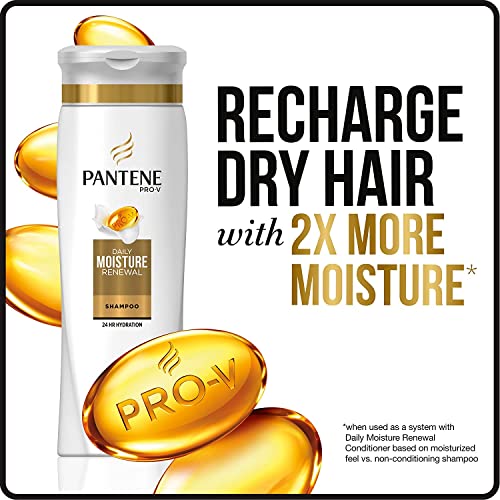 , Shampoo, Pro-V Daily Moisture Renewal for Dry Hair, 25.4 Fl Oz (Pack of 2), Twin Pack