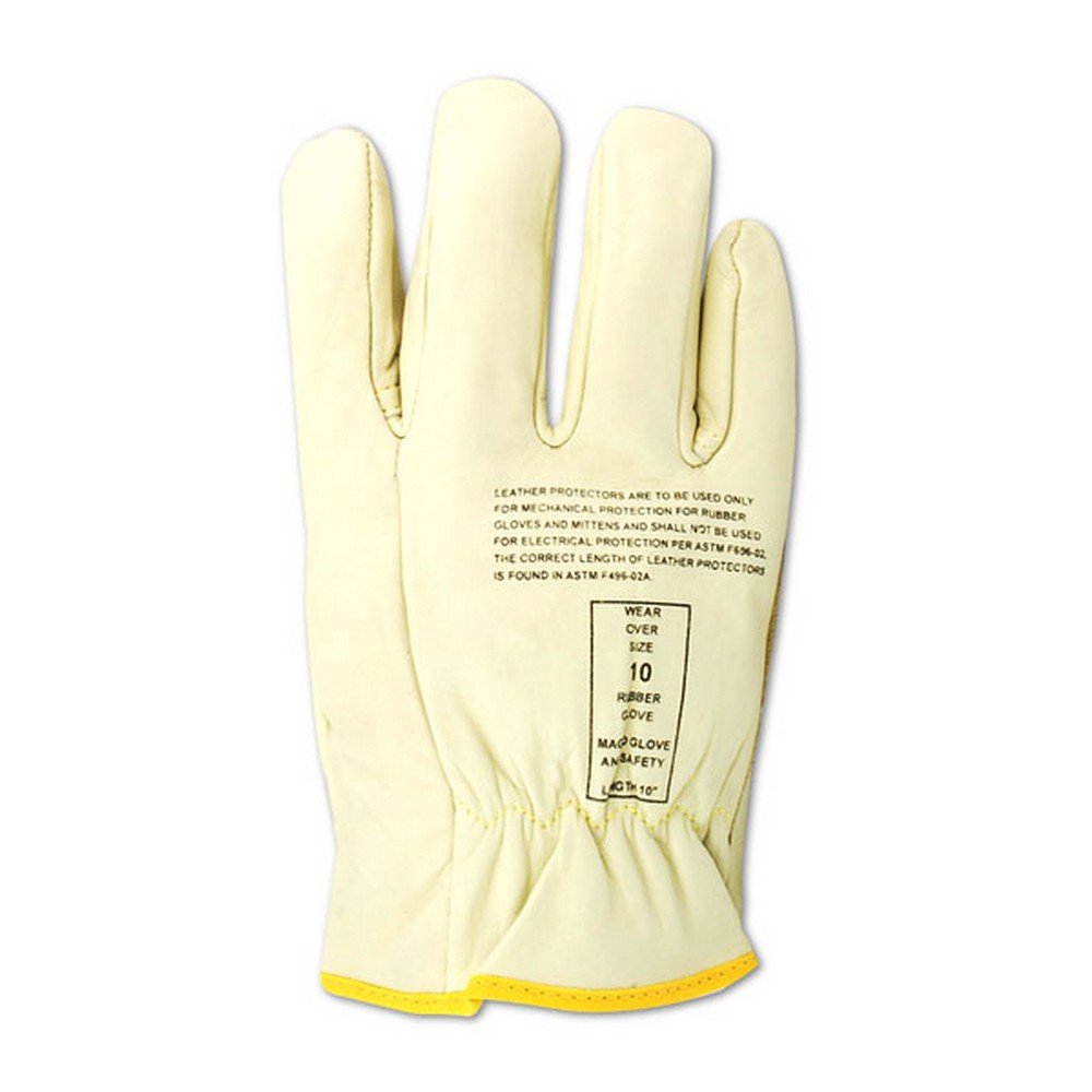 MAGID Leather Lineman Electrical Protector Work Gloves, 1 Pair, Size 11, 1250711, for Use with Rubber Insulated Gloves