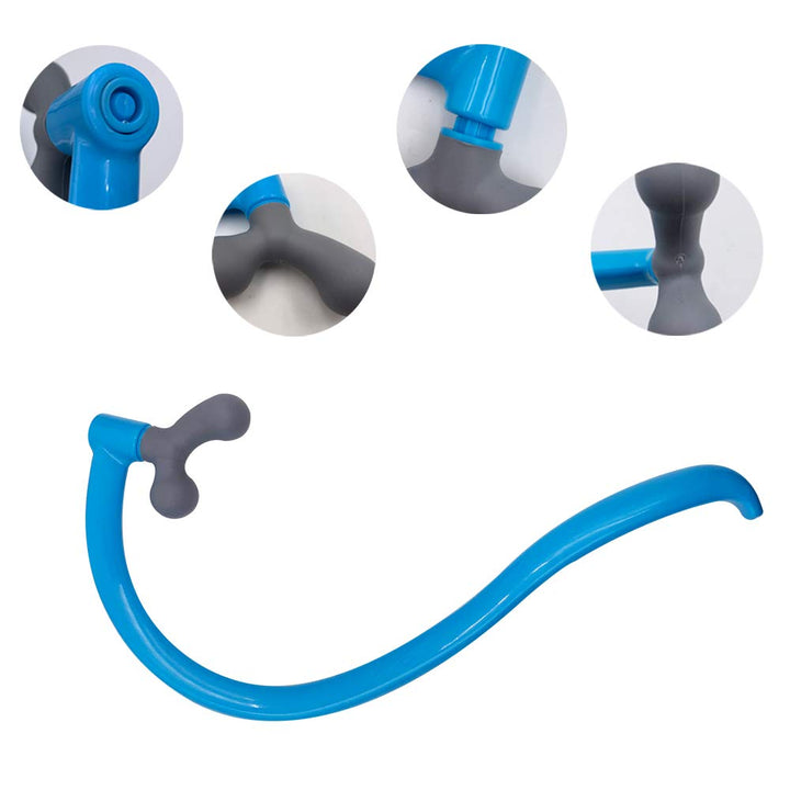 CARELAX Self Massage Tool - Original Trigger Point Therapy for Back and Neck, Lower Back Massager, Myofascial Release Tool & Deep Tissue Muscle Massage Stick, Shoulder,Leg,Feet - Blue