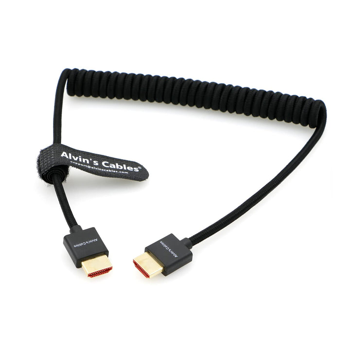 Alvin&#39;s Cables 8K 2.1 Full HDMI Braided Coiled-