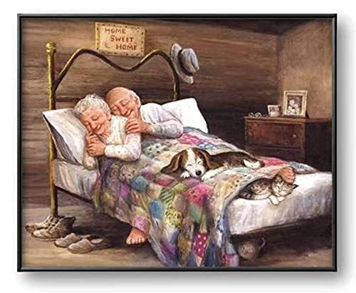 Home Sweet Home Diamond Painting Kits, 5D Full Drill Diamond Art Kit Canvas Painting Gift for Adult, Art Deco (30X40cm/12x16inches)