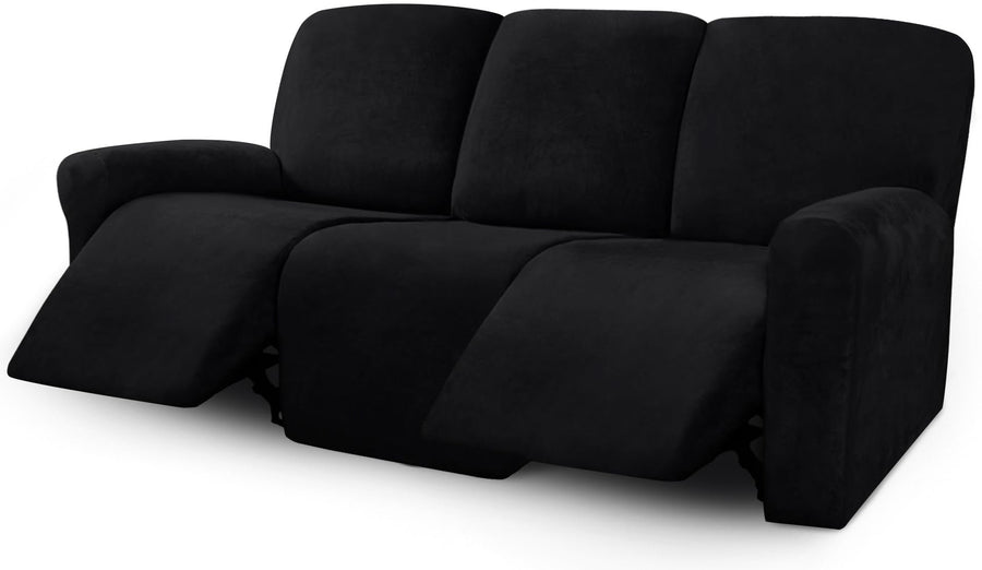 ULTICOR Velvet 8-Pieces Recliner Sofa Covers Stretch Re