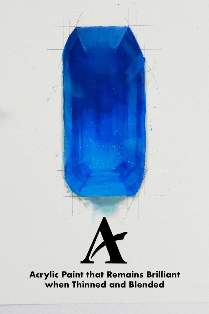 Academy Acrylic Paint, 90ml/3 oz Metal Tube, Ultramarine Blue