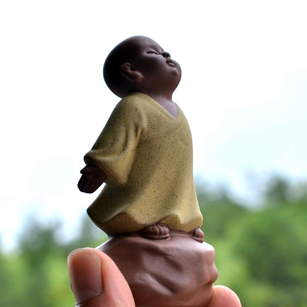 Kingzhuo Ceramic Little Cute Buddha Statue Monk Figurin