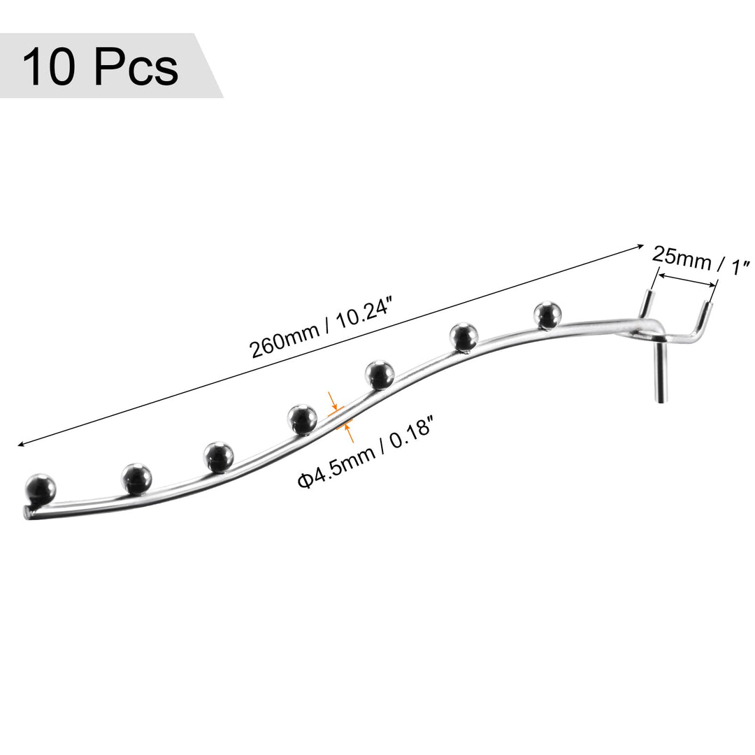 MECCANIXITY Pegboard Hooks Shelves 10 Inch Silver Fits 