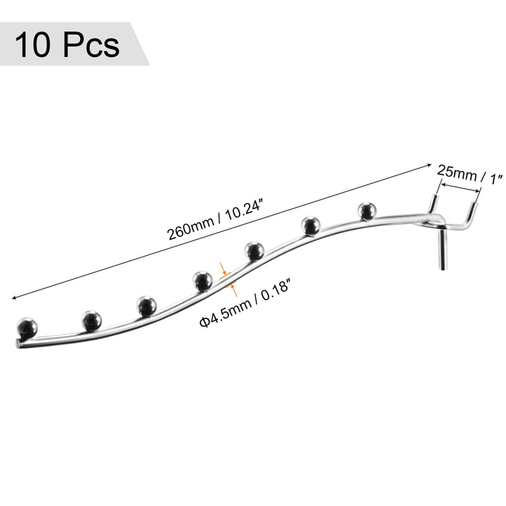 MECCANIXITY Pegboard Hooks Shelves 10 Inch Silver Fits 