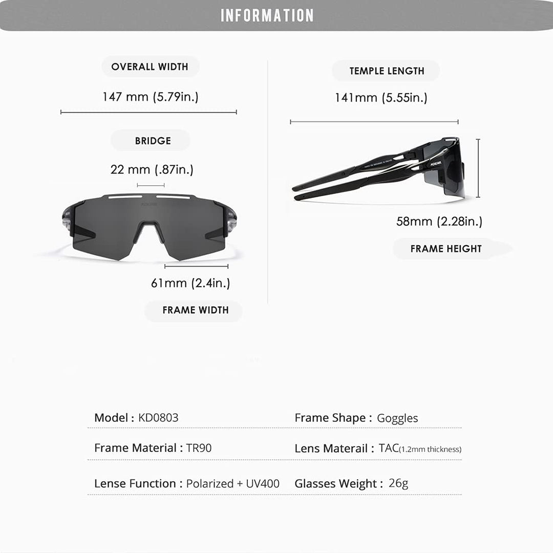 RINKUOLYO Sports Polarized Sunglasses for Men and Women
