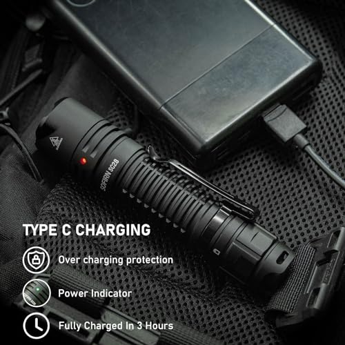 sofirn SC28 Rechargeable Flashlight, Tactical Flashligh