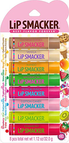 Original &amp; Best Holiday Flavored Lip Balm Party Pack, Oatmeal Cookie, Vanilla, Mango, Watermelon, Tropical Punch, Cotton Candy, Kiwi, Strawberry, Clear
