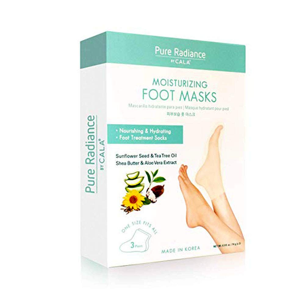 Pure Radiance Moisturizing Foot Masks Pack of 3 Foot Treatment Socks