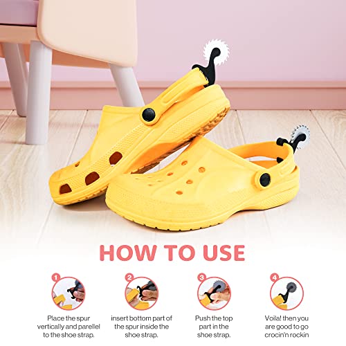 Cowboy Style croc Spurs Compatible with Crocs 1 PAIR of shoe charms