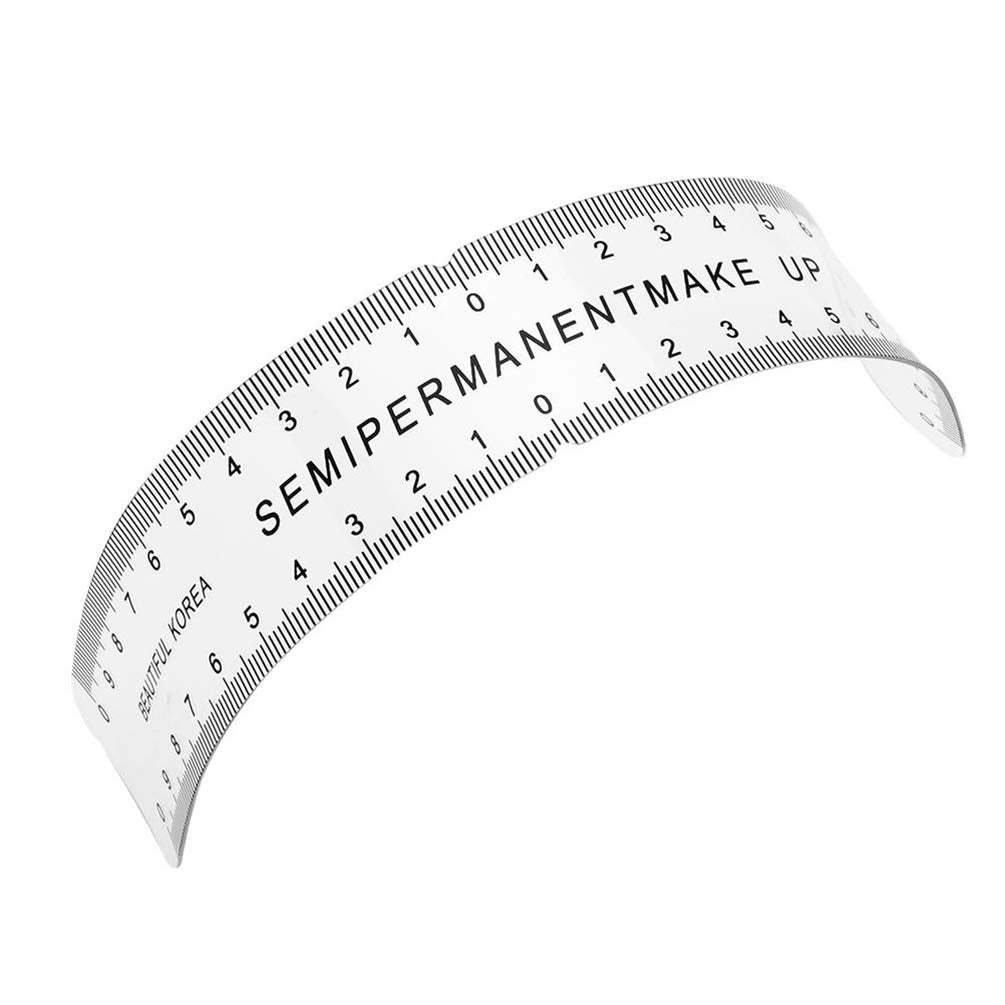 Healifty Eyebrow Embroidery Ruler Plastic Curved Makeup