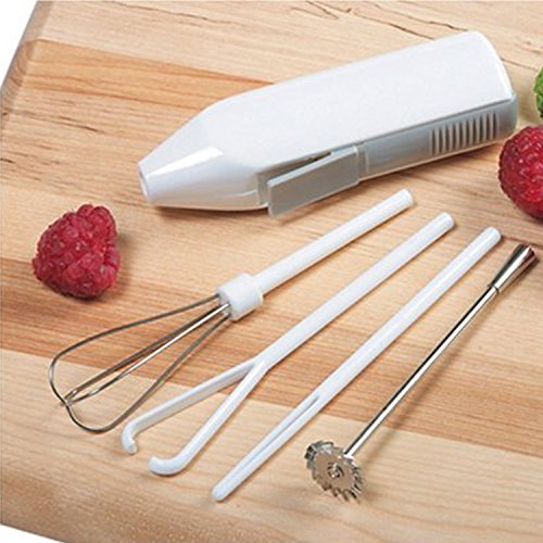 Norpro Cordless Mini Mixer, 5 Piece Set, One Size, Whit