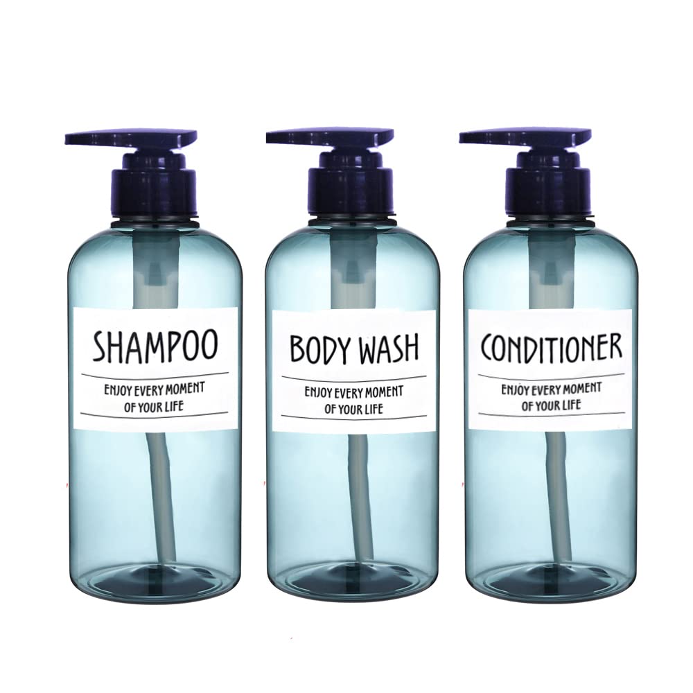 Printed Bathroom Labels Set 24PCS Waterproof Refillable Bottles Stickers for Dish Soap Body Wash Conditioner Shampoo Display White