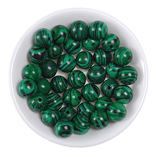 Natural Stone Beads 8mm Malachite Gemstone Round Loose 