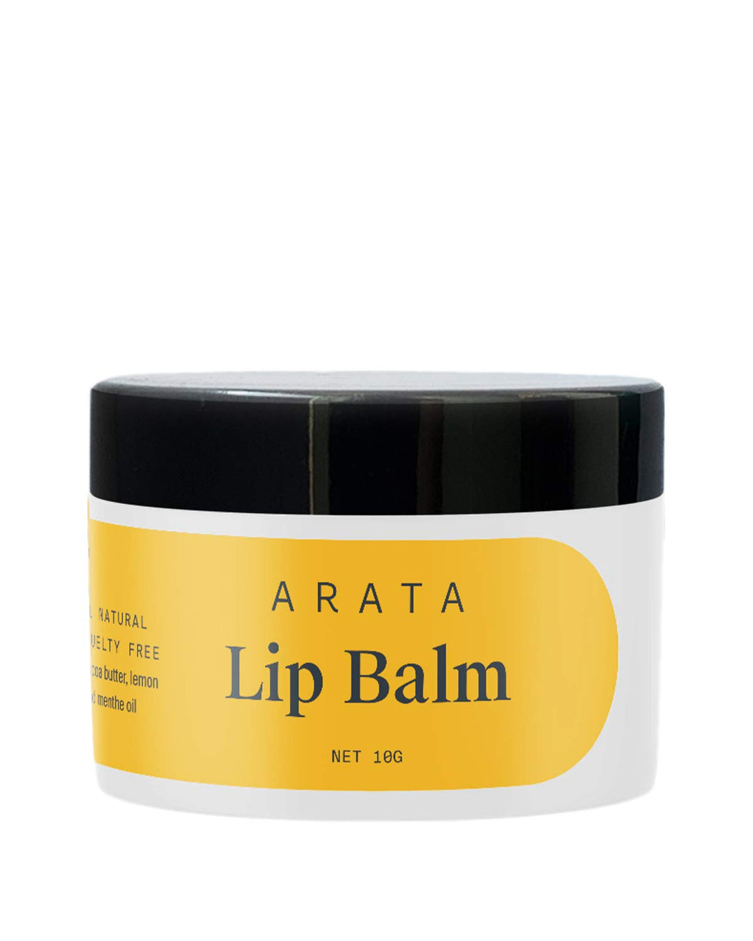 Arata Natural Lip balm (10 gm) for dry, chapped lips with Intense Moisturizing || Power of Cardamom oil || Cocoa &amp; Mango butter