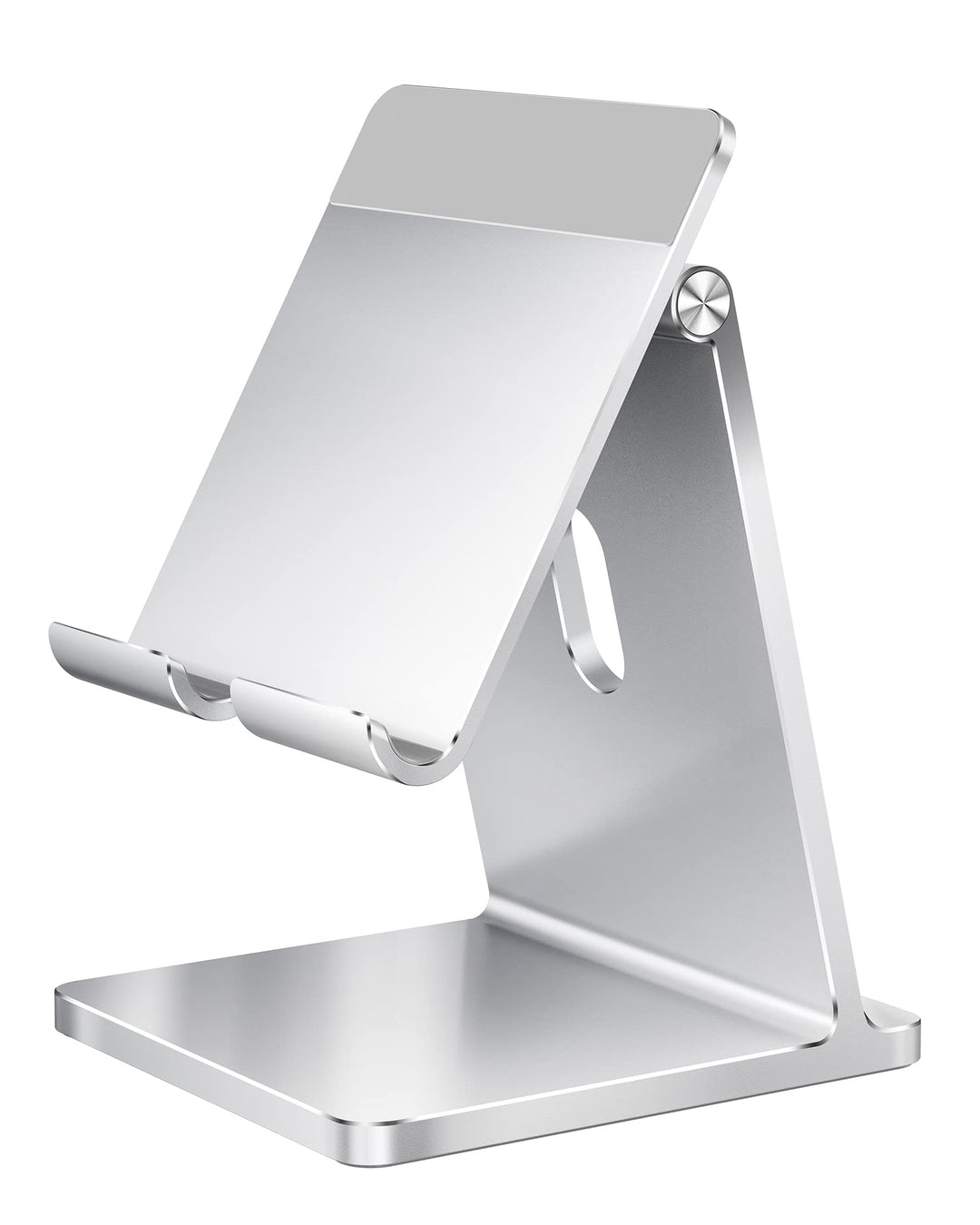 Adjustable Tablet Stand Holder, Sleek Looks Tablet Desktop Stand Dock Constructed from Aluminum - Compatible with iPad Air iPad Pro/iPad Mini [4.7-13], iPhone 15, Galaxy Tab S8, Grey