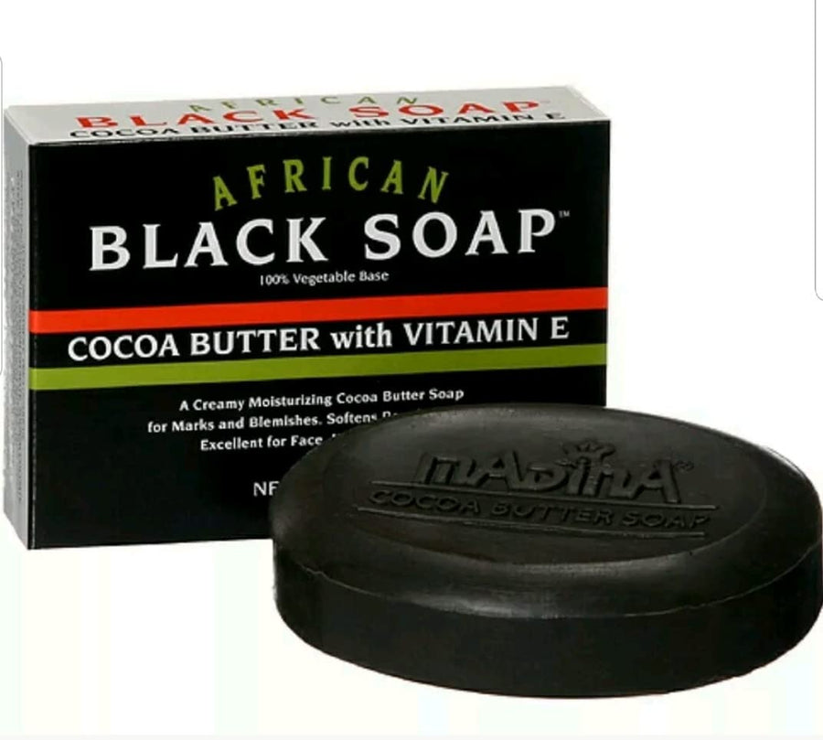 Madina Madina African Black Soap Cocoa Butter with Vita